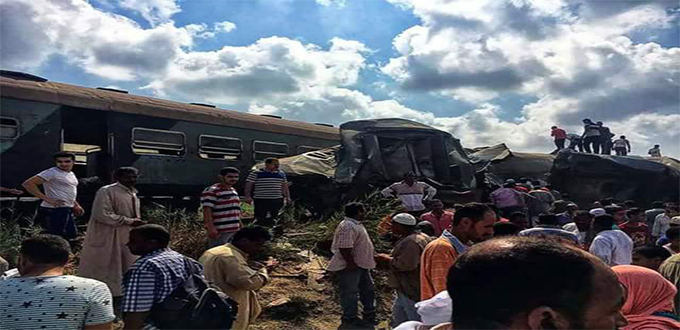 Au moins 40 passagers sont morts dans la collision de 2 trains en Égypte